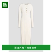 香港直邮LOULOU STUDIO 女士 1h可退 Eldara 罗纹真丝混纺中长连