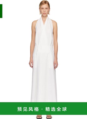 1h可退 香港直邮ST.AGNI 女士 白色 Halter Wrap 连衣裙 R26901WH