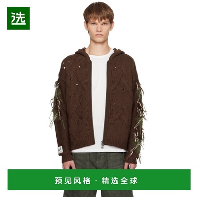 1h可退 香港直邮Andersson Bell 男士 棕色 Argyle Fisherman Zip