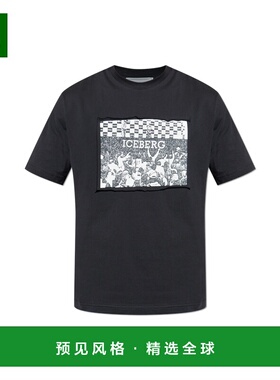 香港直邮ICEBERG 男士T恤 25II1P0F02B90006325 AW2025 黑色