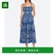 美国直邮 Sea 蓝色刺绣无袖 1h可退 字形连衣裙