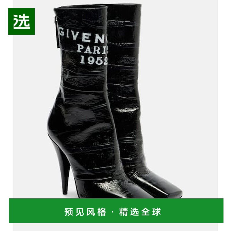 1h可退 香港直邮Givenchy 纪梵希 女士 Sliced 方形漆皮短靴