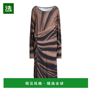 1h可退 香港直邮Alberta Ferretti 女士 中长连衣裙 brown棕色 舒