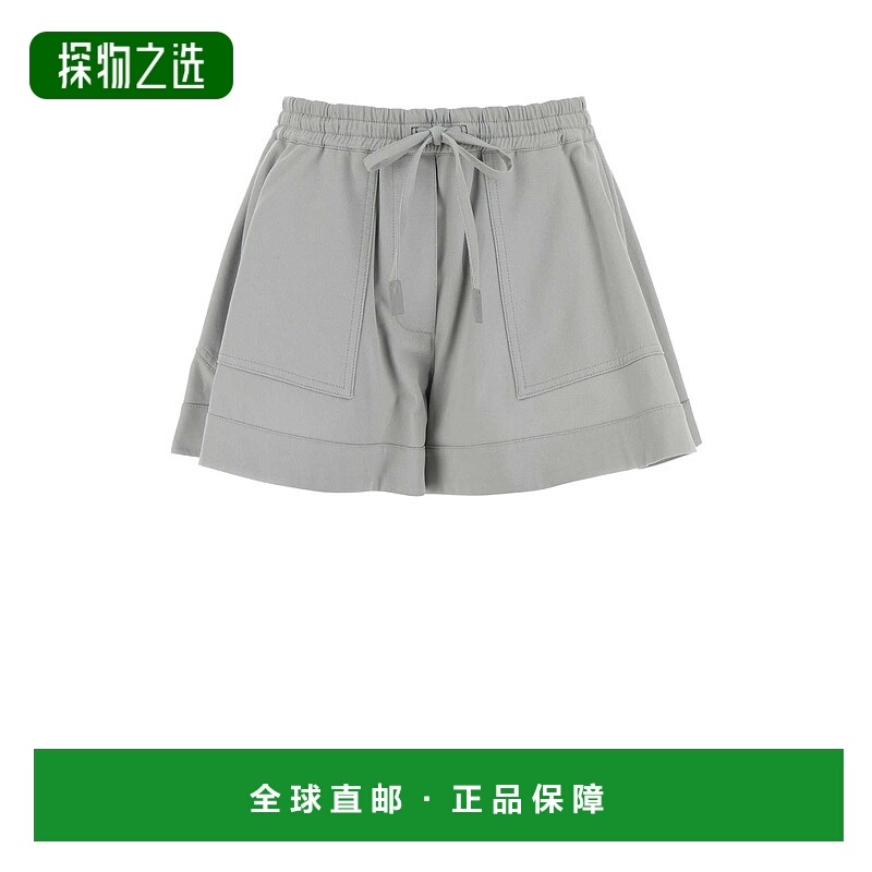 香港直邮LOEWE 罗意威 女士 Powder 蓝色斜纹布短裤 S359Y1AX25LI