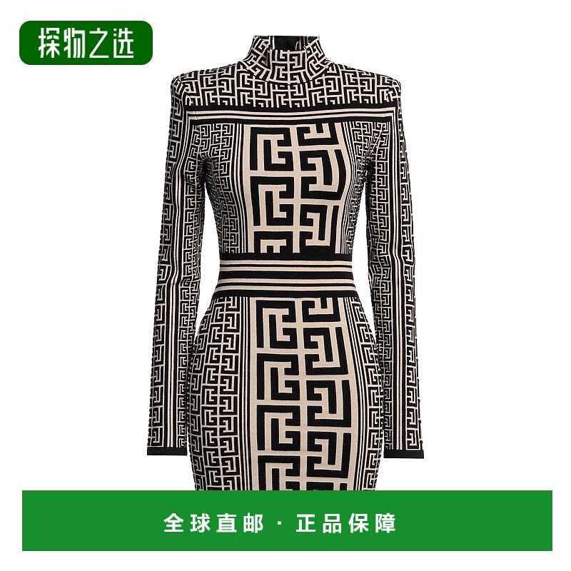香港直邮Balmain 巴尔曼 女士 紧身连衣裙 black黑色 舒适时尚