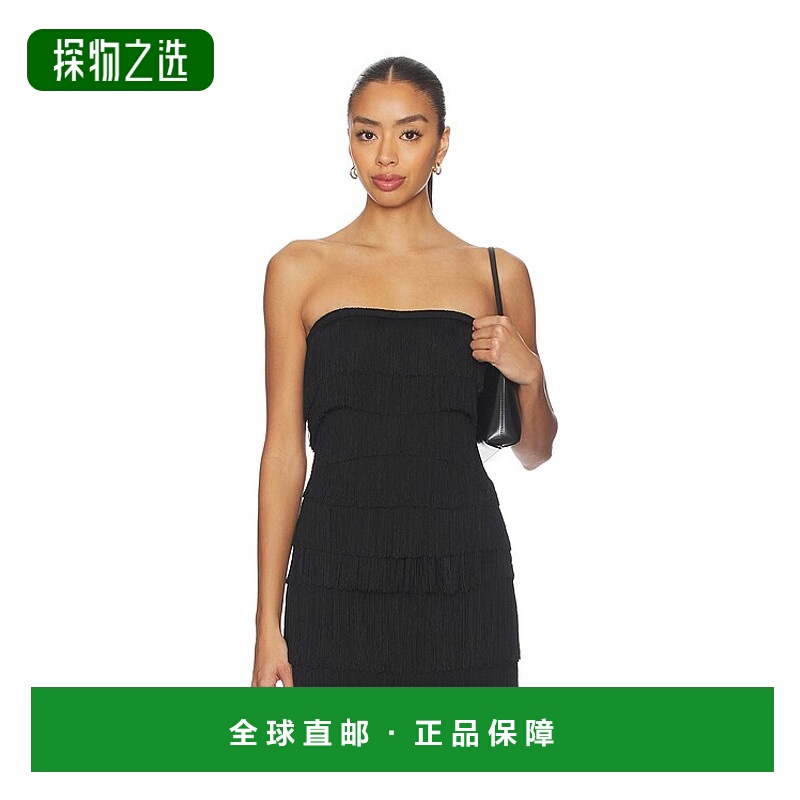 香港直邮NORMA KAMALI 诺玛·卡玛丽 女士 无肩带全流苏心形上衣