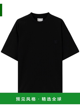 香港直邮WOOYOUNGMI 男士T恤 W253TS05718B AW2025 黑色 徽标圆领