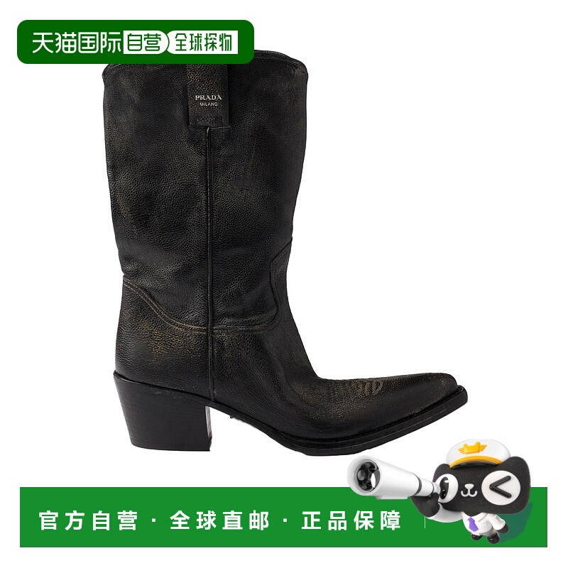 香港直邮Prada 尖头长筒靴 1U001O2KJF045