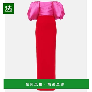 1h可退 香港直邮SOLACE LONDON 女士 Sian crêpe 褶皱斜纹布睡裙