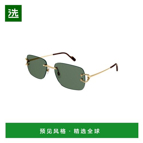 香港直邮CARTIER 男士太阳镜 CT0330S005 SS2025 配饰绿色