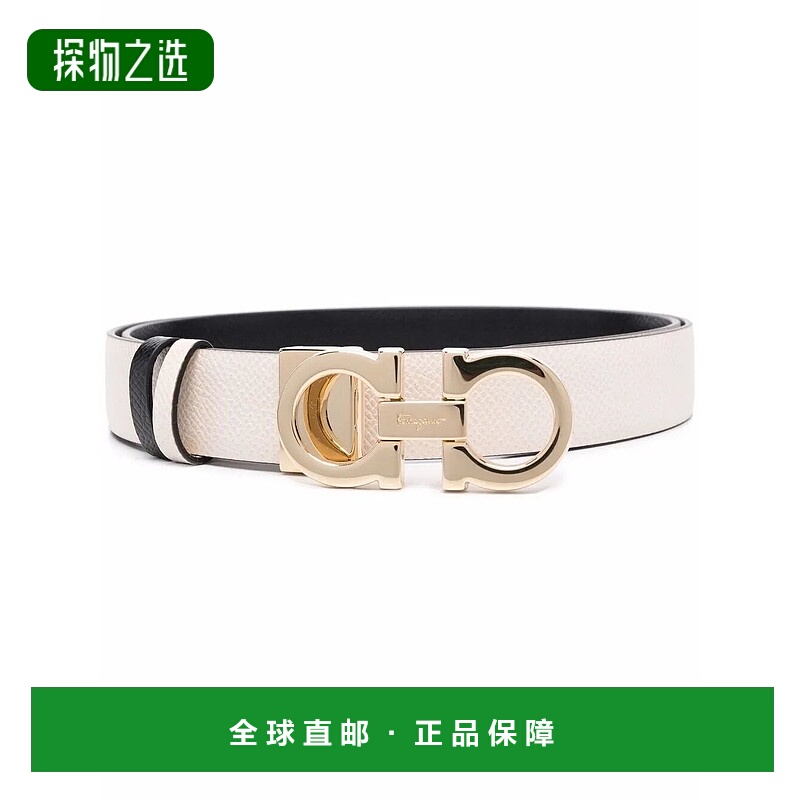 香港直邮Salvatore Ferragamo 菲拉格慕 女士 锤痕皮革双面环扣皮