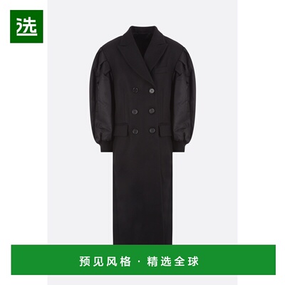 1h可退 香港直邮Simone Rocha 蒙娜·罗莎 女士 单排扣羊毛尼龙大