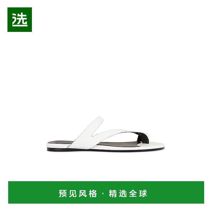 1h可退 香港直邮KHAITE 女士 Aimee 平底凉鞋 F3089942 white白色,女鞋,时装凉鞋,淘宝优惠券,粉丝福利购,淘宝优惠卷