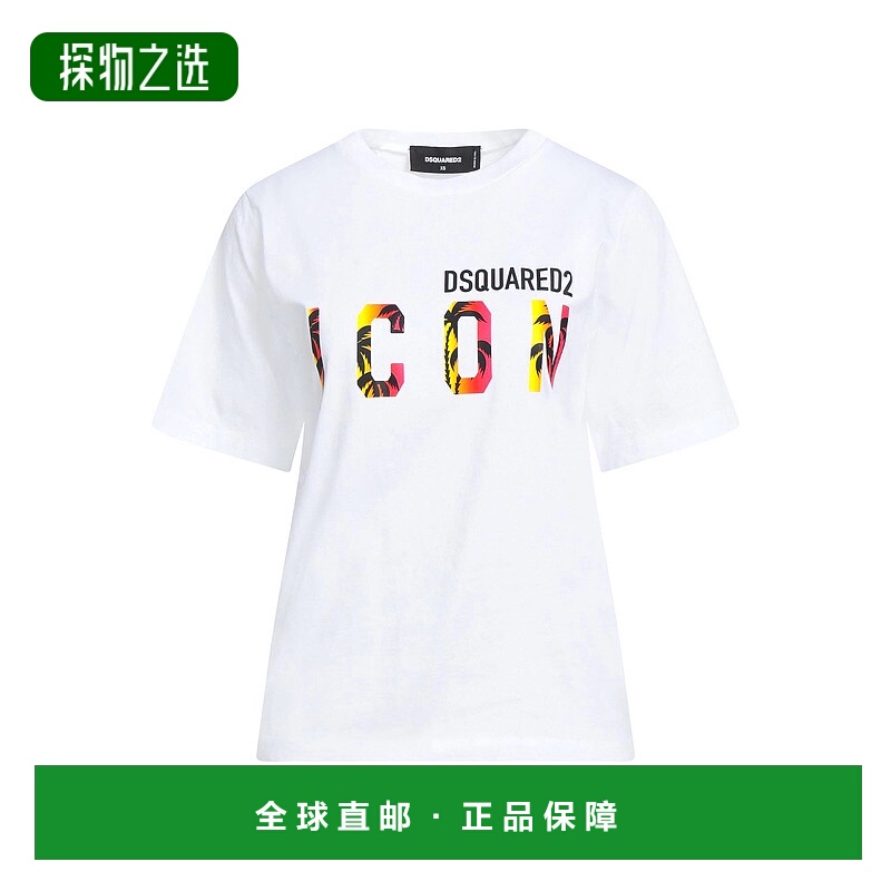 香港直邮Dsquared2 二次方 女士 T恤 white白色 舒适时尚