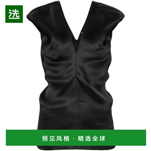 香港直邮KHAITE 女士 Ami 垂褶真丝纱质上衣 2359386