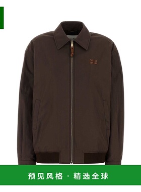 1h可退 香港直邮Miu Miu 缪缪 女士 棕色棉混纺夹克 ML1265SOOO12