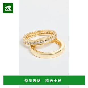 1h可退 香港直邮Shashi 女士 Vroom 戒指套装(金色) metal金属色