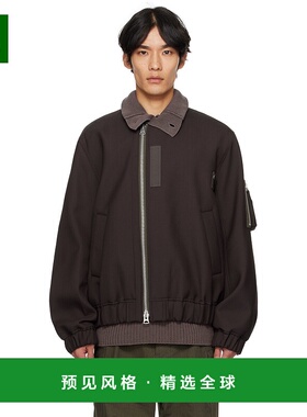 1h可退 香港直邮Sacai 男士 棕色 Suiting Blouson 飞行员夹克 25