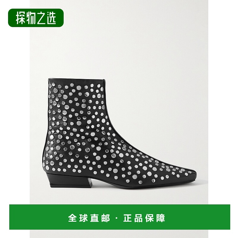 香港直邮Staud 女士 Wally 铆钉皮质短靴 F25F1042RTRIVETSRIVT