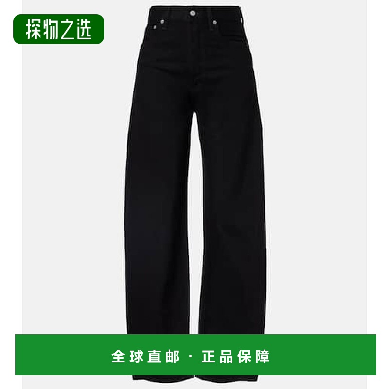 香港直邮AGOLDE 女士 Luna barrel-leg 拼接中腰牛仔裤