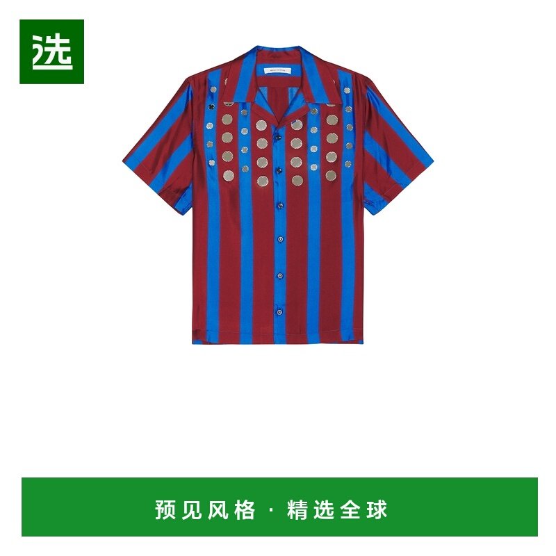 1h可退 香港直邮Wales Bonner 男士 Breeze 保龄球衬衫 MA24SH11S,男装,衬衫,淘宝优惠券,粉丝福利购,淘宝优惠卷