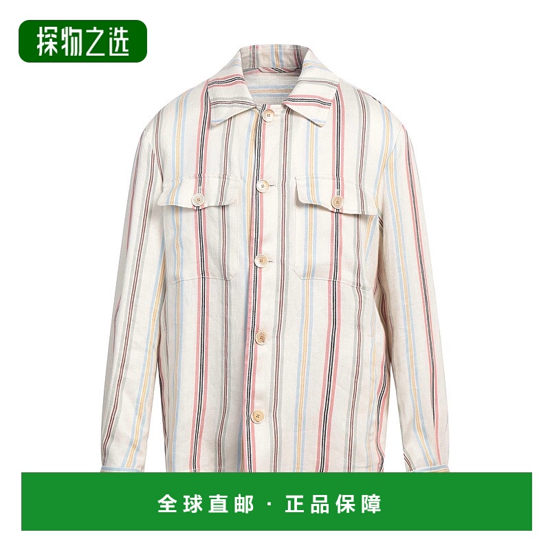 1h可退 香港直邮Etro 艾特罗 男士 亚麻衬衫 beige米色 舒适时尚