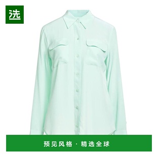 1h可退 香港直邮EQUIPMENT 女士 Blouses 真丝衬衫 green绿色 舒