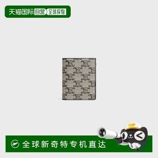 帆布和小牛皮紧凑型钱包拉链 欧洲直邮CELINETRIOMPHE