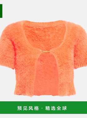 香港直邮Jacquemus 女士 La Maille Neve 徽标短款针织开衫