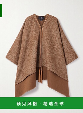 香港直邮Etro 艾特罗 女士 佩斯利提花斗篷披肩 WRBD001299TJB37