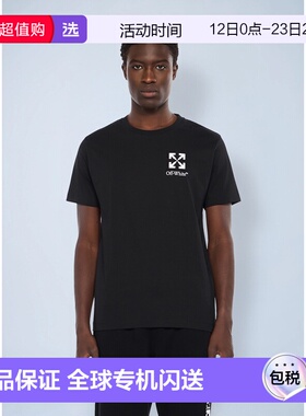 1h可退 香港直邮off-white 男士 標誌印花圓領 T 卹 OMAA027F25JE