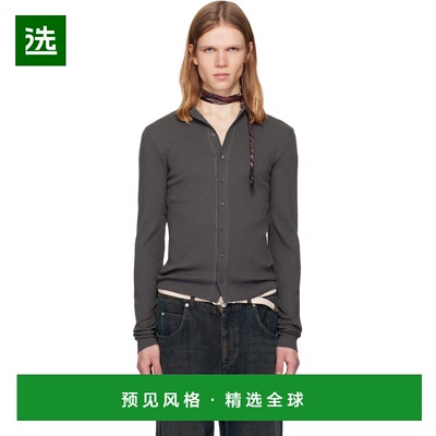 1h可退 香港直邮Magliano 男士 灰色 Nudo Serafino 开衫 MGFW25T