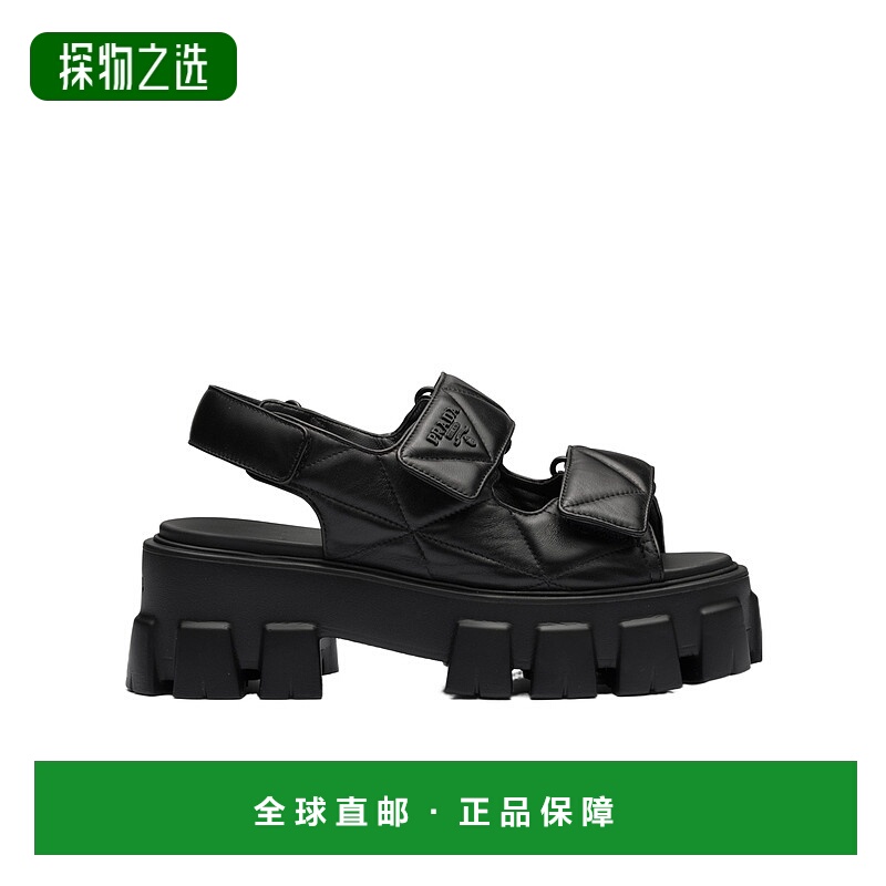 香港直邮Prada Monolith 徽标高跟凉鞋 1X439N038F055