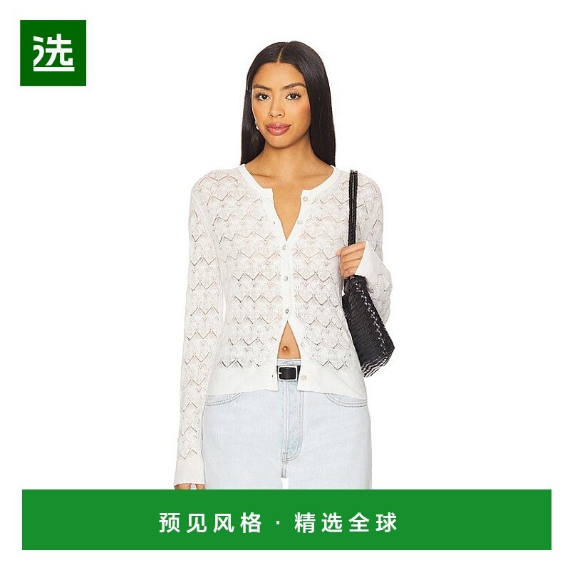 1h可退 香港直邮VINCE 女士 蕾丝缝线针织开衫 V129179708