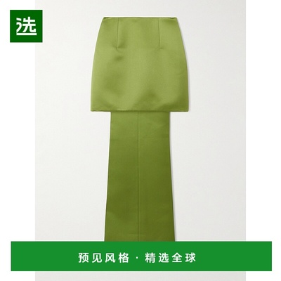 香港直邮EMILIA WICKSTEAD 女士 Harleigh 丝硬缎长款半身裙 HARL