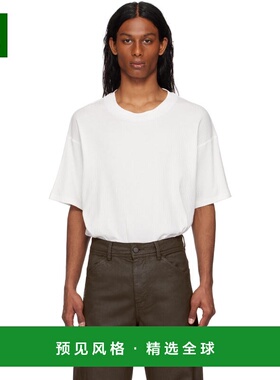 1h可退 香港直邮Bode 男士 灰白色 Salt Marsh 系列珠饰 T 恤 MRS