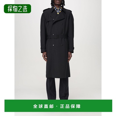 1h可退 香港直邮Fendi 芬迪 男士 双排扣中长风衣 FF0830ASCH