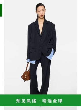 欧洲直邮ACNE（2025）细条纹裤阔腿裤西装裤直筒裤