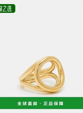 香港直邮ASOS 女士 防水不锈钢圆形设计色调戒指(金色)