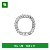 欧洲直邮Celine赛琳男士 黄铜手镯23春夏新款 银色金属饰LOGO签名