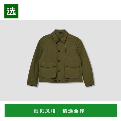 1h可退 香港直邮Drake's 女士 DR2A1H 25004-01 橄榄绿拉链夹克