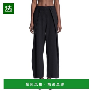 香港直邮ROKH 女士休闲裤 R1CA10300-0 SS2025 黑色 Rokh Trouser