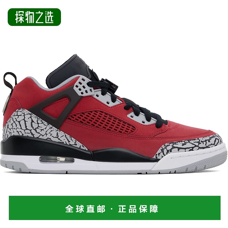 1h可退 香港直邮Nike 耐克 男士 红色 & 灰色 Jordan Spizike Low