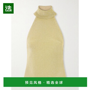 1h可退 香港直邮CULT GAIA 女士 Wake 罗纹金属感挂脖上衣 TP3141