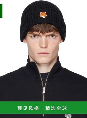 1h可退 香港直邮MAISON KITSUNE 男士 黑色 Natural Fox Head 毛