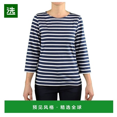 香港直邮SAINT JAMES 女士针织毛衣 4131FA SS2021 蓝色 条纹图案