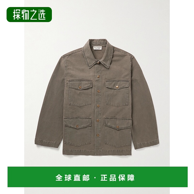 香港直邮NILI LOTAN 男士 Harold 磨毛棉质帆布衬衫式衬衫 22031W