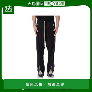 Owens 束脚裤 黑色抽绳长裤 休闲裤 RU01B1370P09卫裤 香港直邮Rick