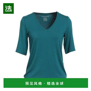 1h可退 香港直邮Majestic Filatures 女士 基础款T恤 green绿色