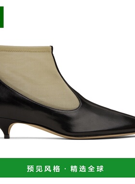 香港直邮The Row 女士 黑色 & 米色踝靴 F1581SL1尖头女靴